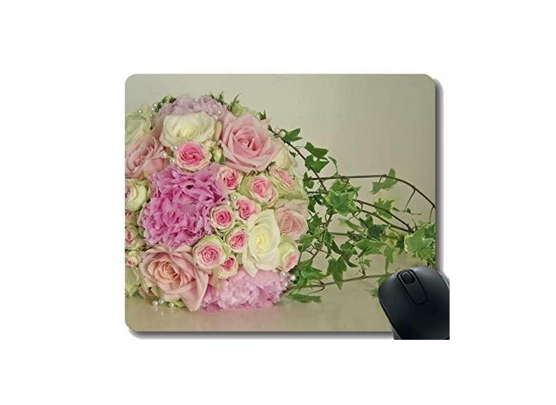 Mouse pad personalizado, rosas flores, miçangas, decoração, ervas, galhos, lindo mouse pad para escritório