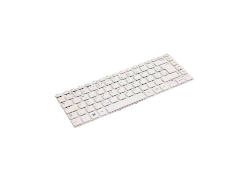 Teclado Para Notebook Bringit Compatível Com Samsung Np350v4x  Branco