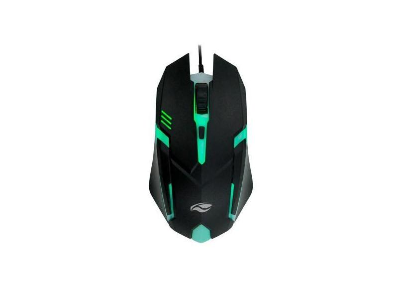 Mouse Gamer C3Tech, LED Multicores, 1600DPI, 4 Botões, Preto - MG-05BK