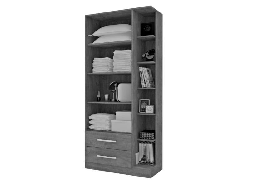 Guarda-Roupa Solteiro 2 Portas 2 Gavetas com Espelho Moju Mapi Móveis