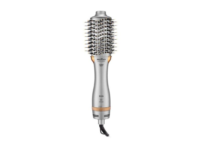 Escova Secadora Britânia 1300W com Luz Infrared e Tourmaline Íon BES33SD Silver Bivolt