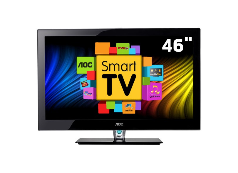 TV LED AOC 46" Full HD 4 HDMI Conversor Digital Integrado LE46H158I