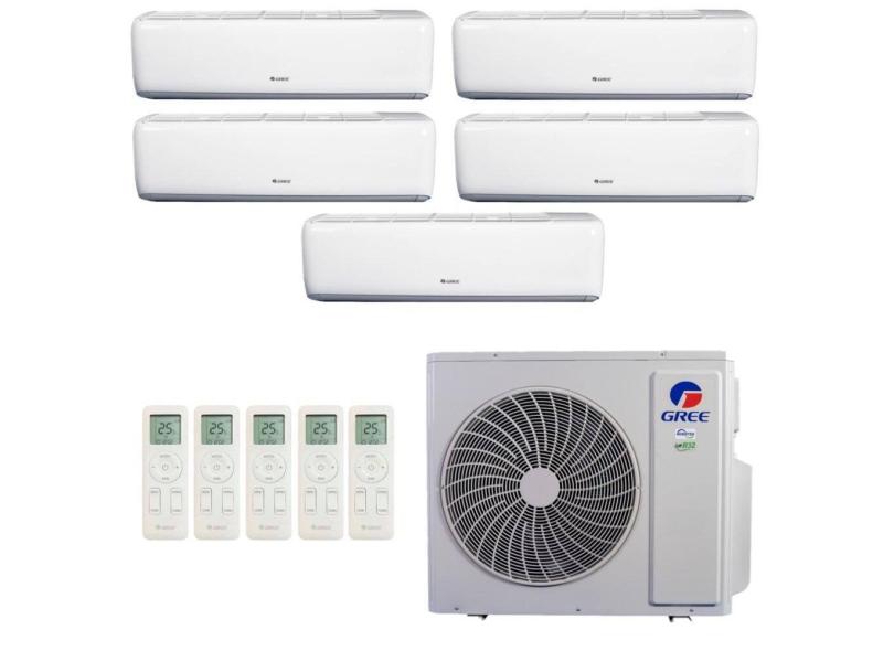 Ar-Condicionado Multi Split Inverter Gree 48.000 (3x Evap HW 9.000 + 1x Evap HW 12.000 + 1x Evap HW 24.000) Quente/Frio 220V
