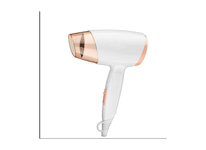 ADITAM Folding Hair Dryertravel 1600W Secador de cabelo compacto com alça dobrável, dupla voltagem Travel Hair Dryer/Gold Double the comfort