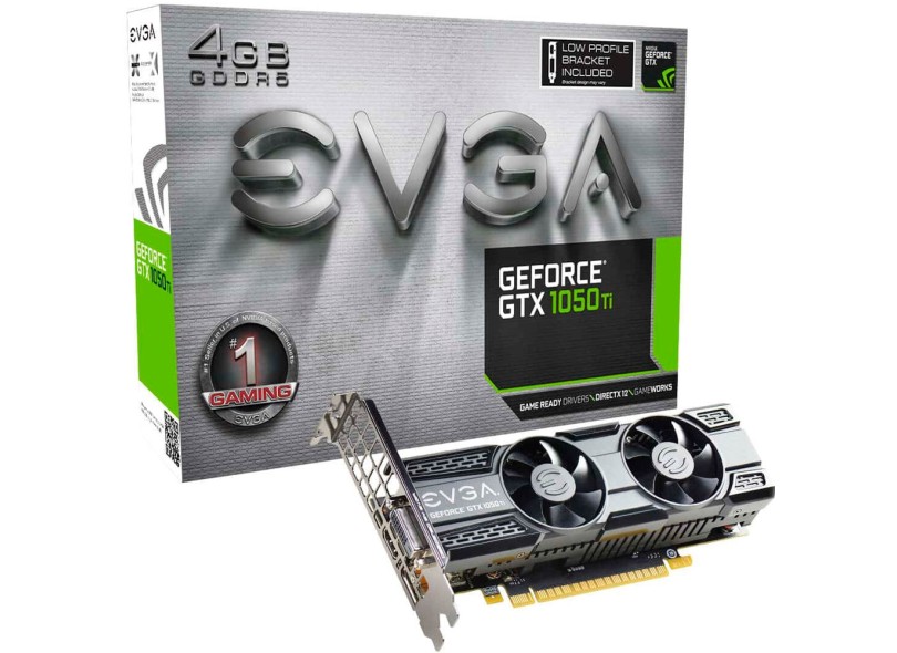Placa de Video NVIDIA GeForce GTX 1050 Ti 4 GB GDDR5 128 Bits EVGA 04G-P4-5251-KR