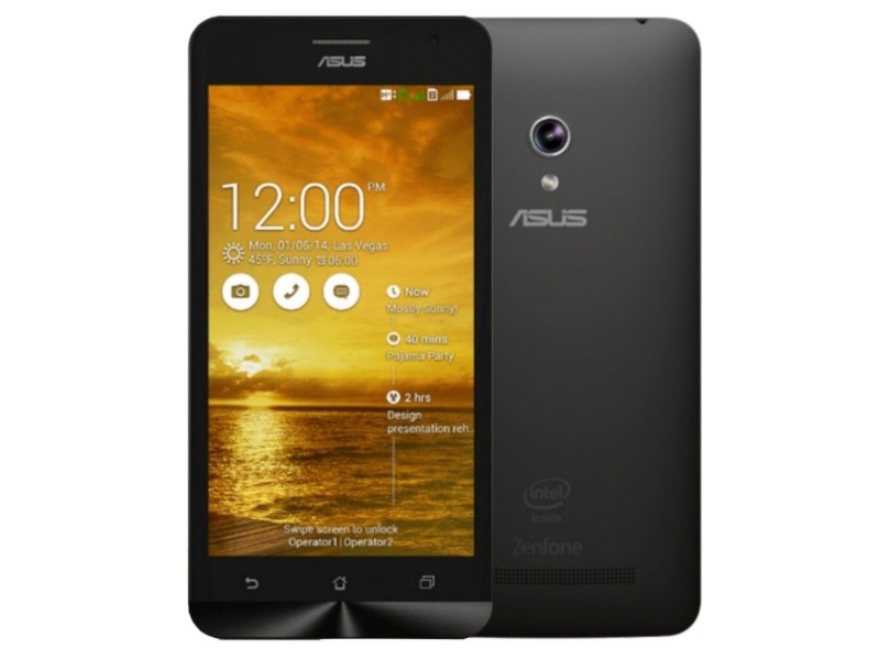 Smartphone Asus ZenFone 5 A500CG 1GB RAM Câmera 8,0 MP 2 Chips 16GB Android 4.3 (Jelly Bean) 3G Wi-Fi