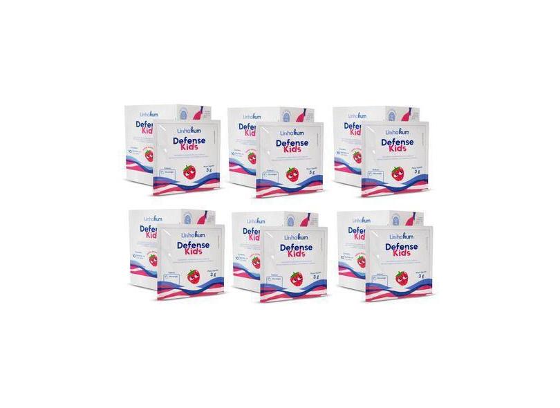 Kit 6 Suplemento Defense Kids Morango Imunidade Linhahum