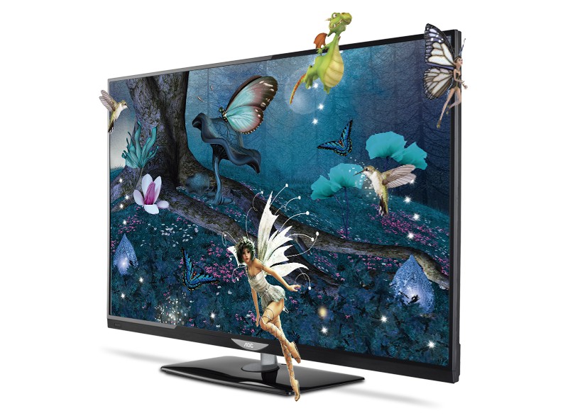 TV LED 39" AOC 3D Full HD 2 HDMI Conversor Digital Integrado LE39D7430