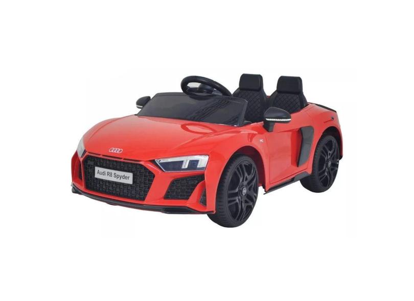 Mini Carro Elétrico Infantil Audi R8 Vermelho 12V Com Controle