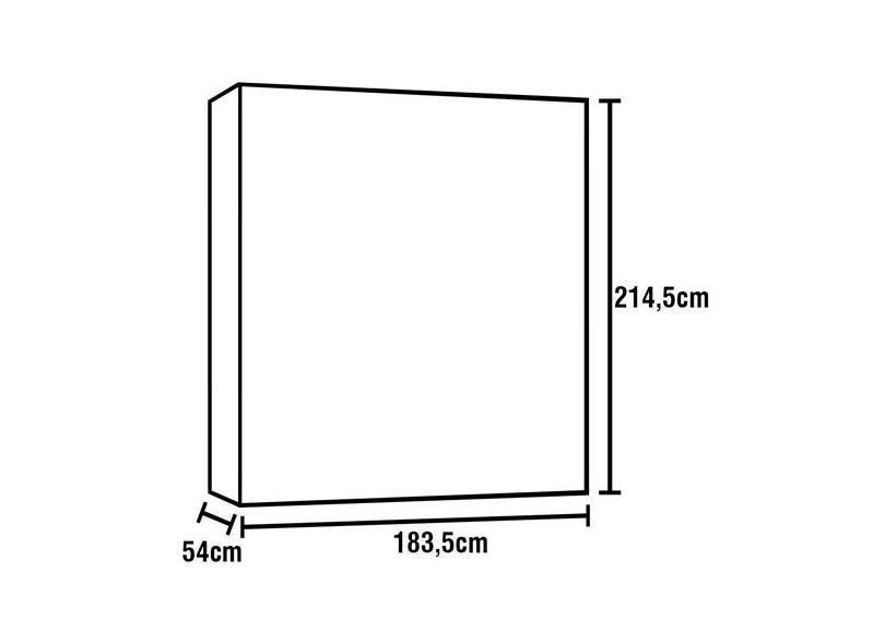 Guarda-Roupa Solteiro 2 Portas 4 Gavetas com Espelho Resende Móveis Lopas