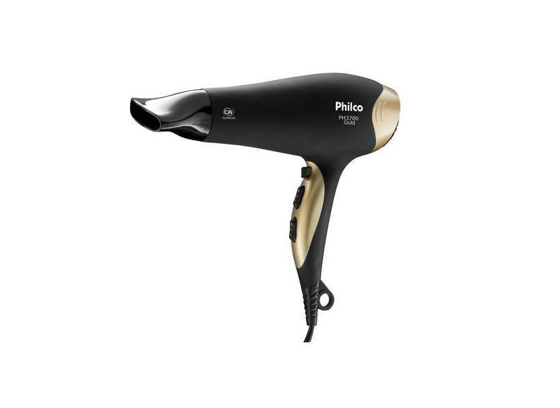 Secador De Cabelo Philco 2000W Golden Star Com Maleta