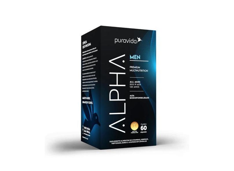 Alpha Men Premium Polivitamínico Masculino 60 Cáp. Puravida - Pura Vid