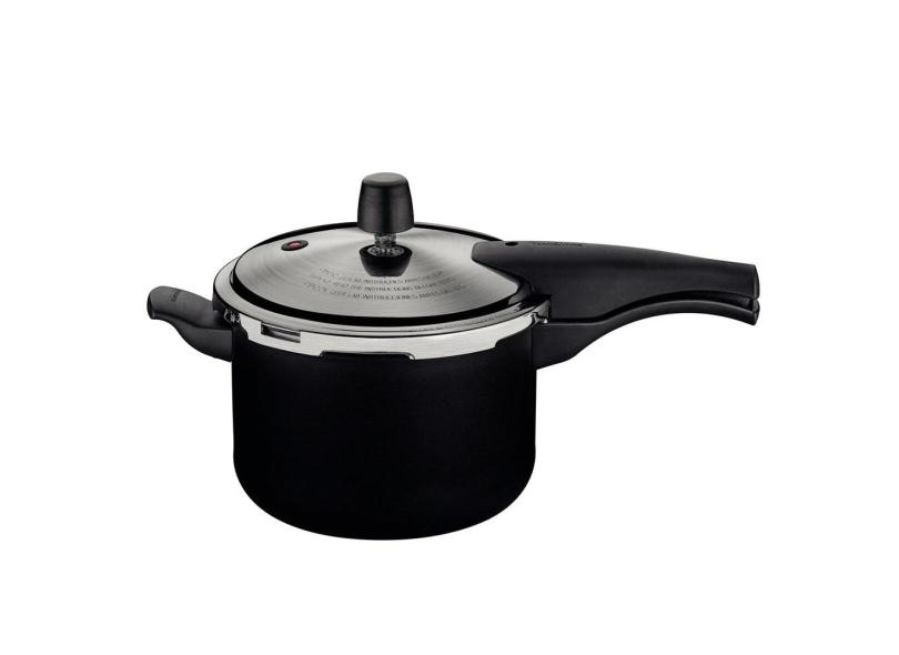 Panela de Pressão Tramontina Vancouver Effect em Alumínio Antiaderente Starflon Max Preto 20cm 4,5L