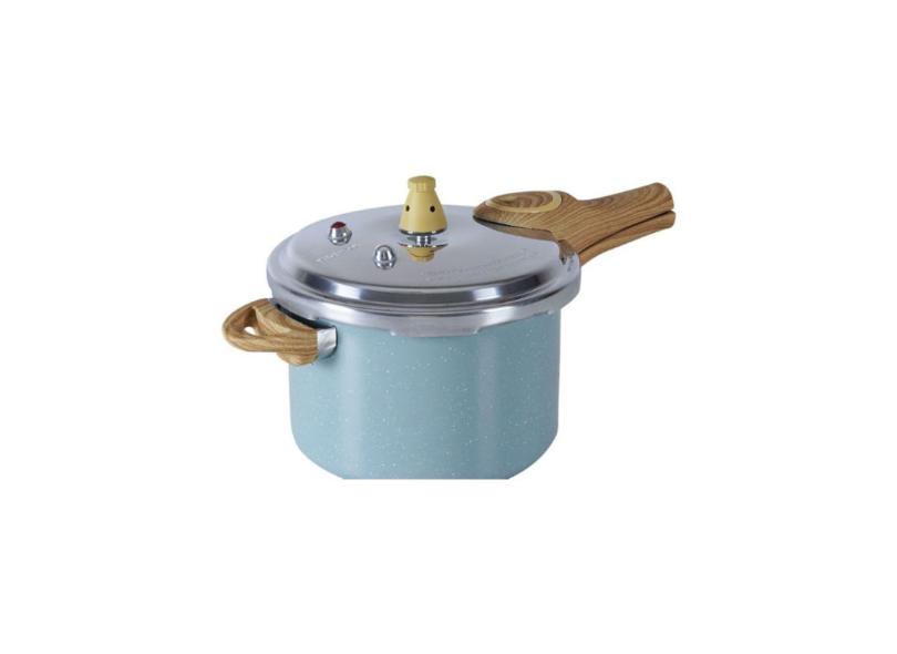 Panela de Pressão 20 cm 4,2 L Fundo de Indução Estrutura Alumínio Antiaderente Pro-Ceramic Premium Verde Linha Ceramic L