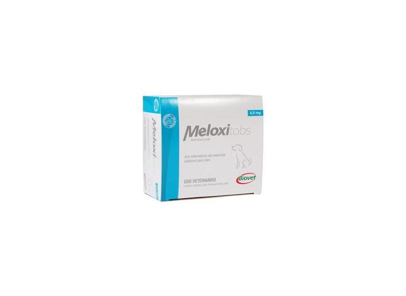 Anti-inflamatório Meloxitabs Biovet Hospitalar 4mg Display - c/ 30 ...