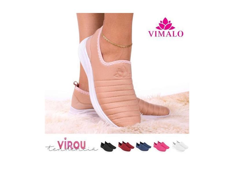 Tênis Feminino Meia Calce Fácil Vimalo Solado Esportivo Jogging Super