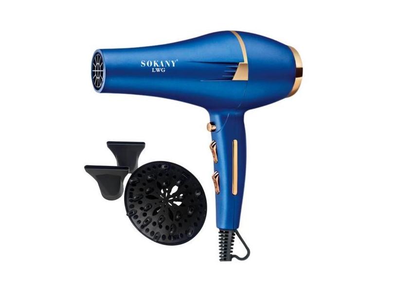 Secador Cabelos Com Difusor Profissional Cachos Quente Frio - Sokany, 