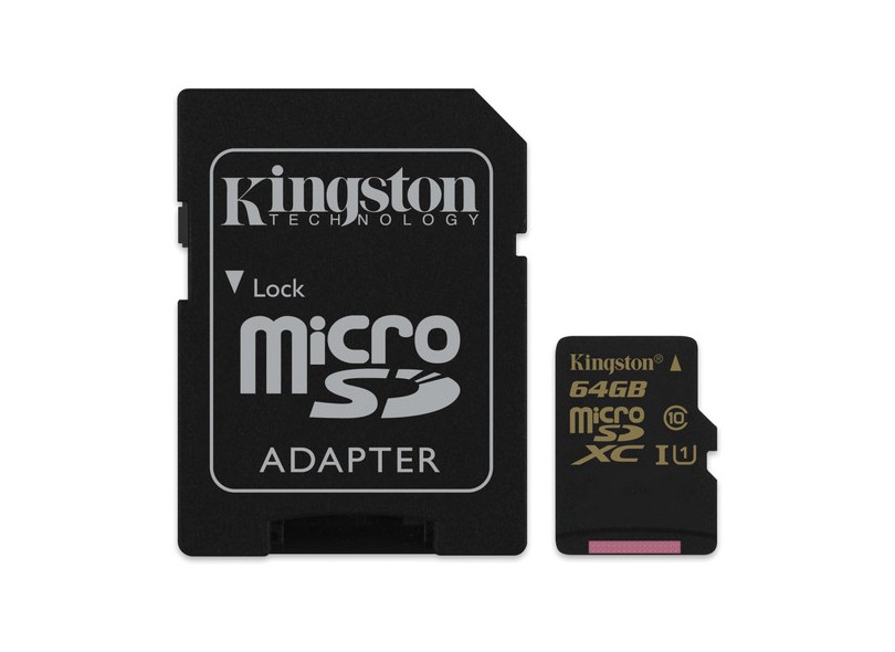 Cartão de Memória Micro SDHC com Adaptador Kingston 64 GB SDCA10/64GB