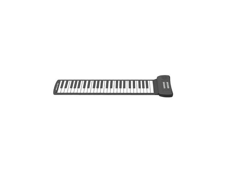 teclado eletrônico para iniciantes Piano De Enrolar Com 49 Teclas, Alto-falante Embutido, 16 Tons, 6 Demonstrações, Suporta Gravação, Sustentação, Fone De Ouvido, Piano De Rolo Manual