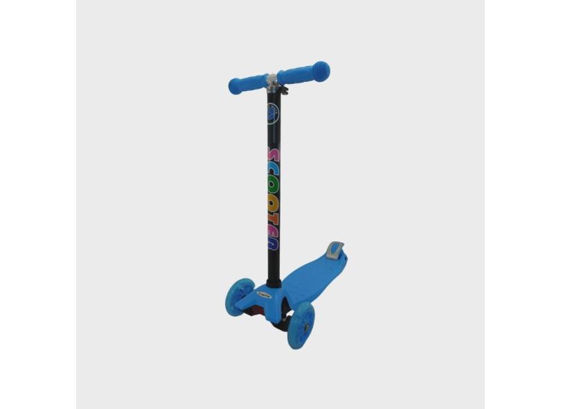 Patinete 4 Rodas Com Leds Guidom Ajustavel Com Regulagem Infantil Reforçado Series Com Leds Até 40kg Rosa Azul Violeta Laranja