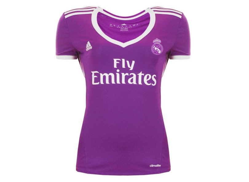 Camisa Torcedor feminina Real Madrid II 2016/17 sem Número Adidas