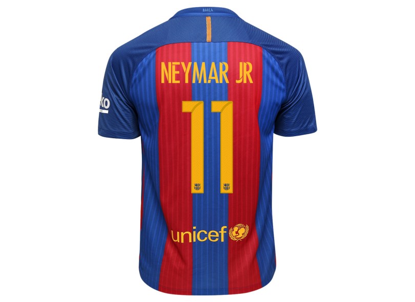 Camisa Torcedor Barcelona I 2016/17 com Número Nike