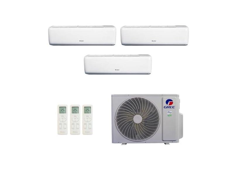 Ar-Condicionado Multi Split Inverter R-32 Gree 24.000 (2x Evap HW 9.000 + 1x Evap HW 18.000) Quente/Frio 220V