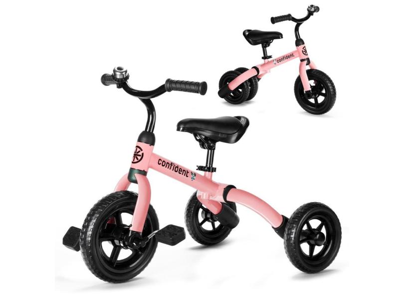 Triciclo xpiy para crianças de 2 a 4 anos com pedal removível rosa com ...