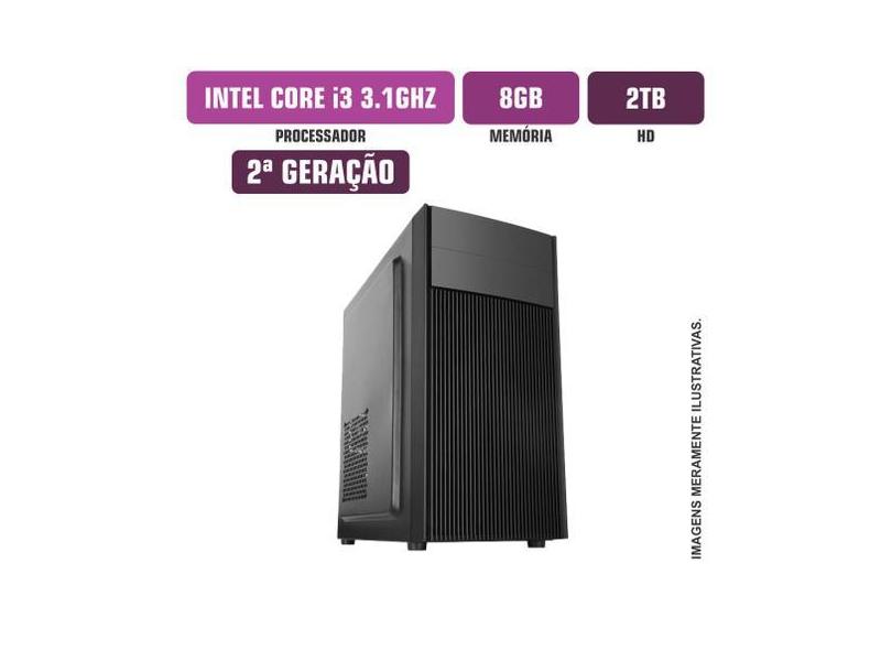 Computador Flex Computer Intel Core I3-2100 8GB HD 2Tb