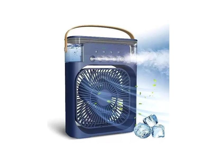 Mini Ar Condicionado Ventilador Portátil Umidificador 3 Vel - BBG, Azu