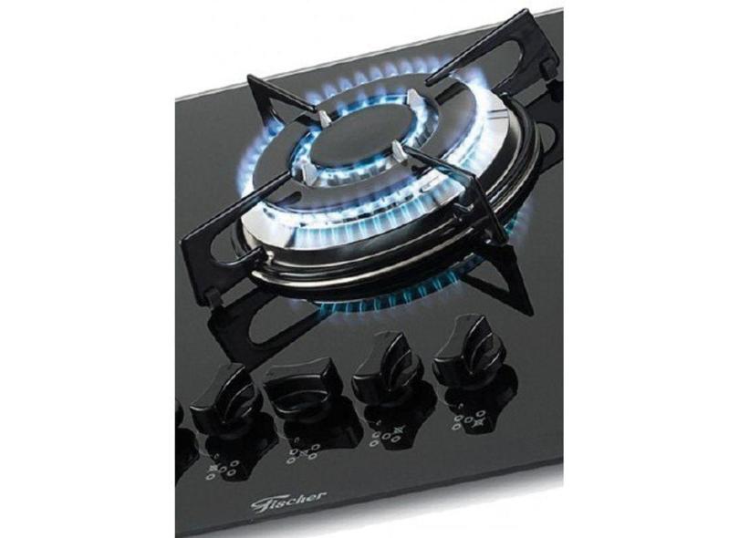 Fogao 5B Fischer Vidro Tripla Chama Cooktop