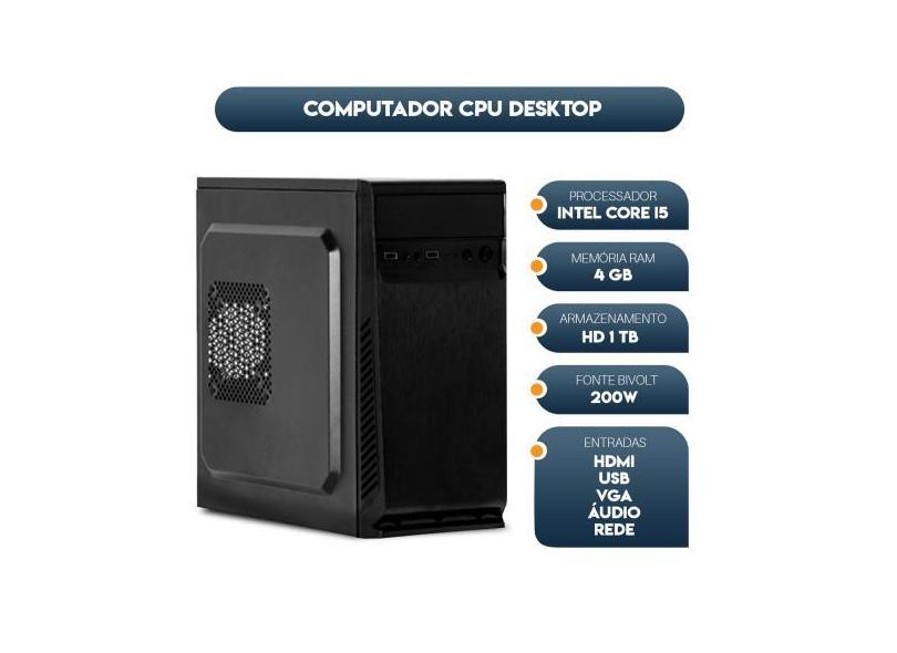 Computador Cpu Intel Core I5 memória 4gb Hd 1tb - Computer Tech