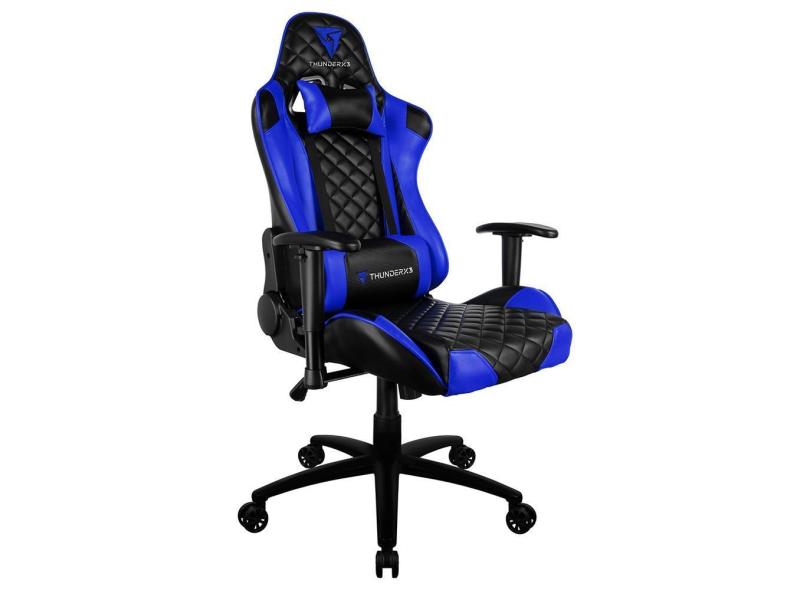 Cadeira Gamer ThunderX3 TGC12 - Encosto Reclinável de 180º - Construção em Aço - Azul e Preta