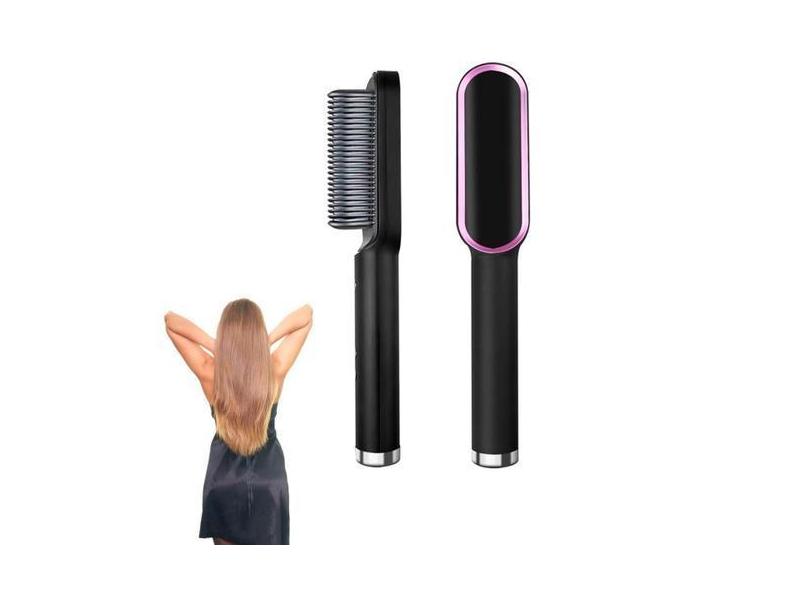 Escova 3 Em 1 Secadora Elétrica Alisa Cabelo 110/220V Bivolt - Relet
