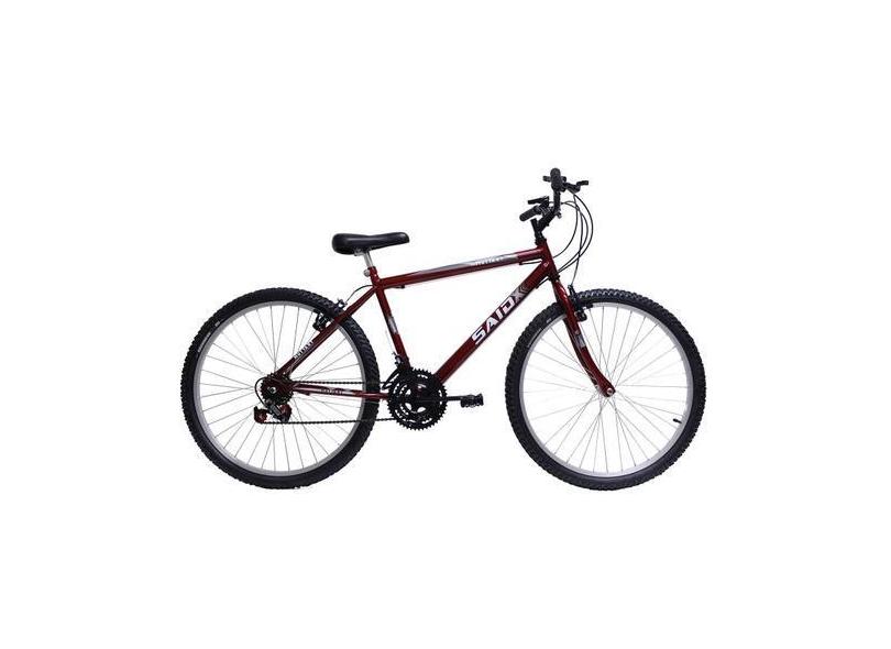 Bicicleta Aro 26 Masculina De Passeio 18 Marchas - SAIDX, Vermelho