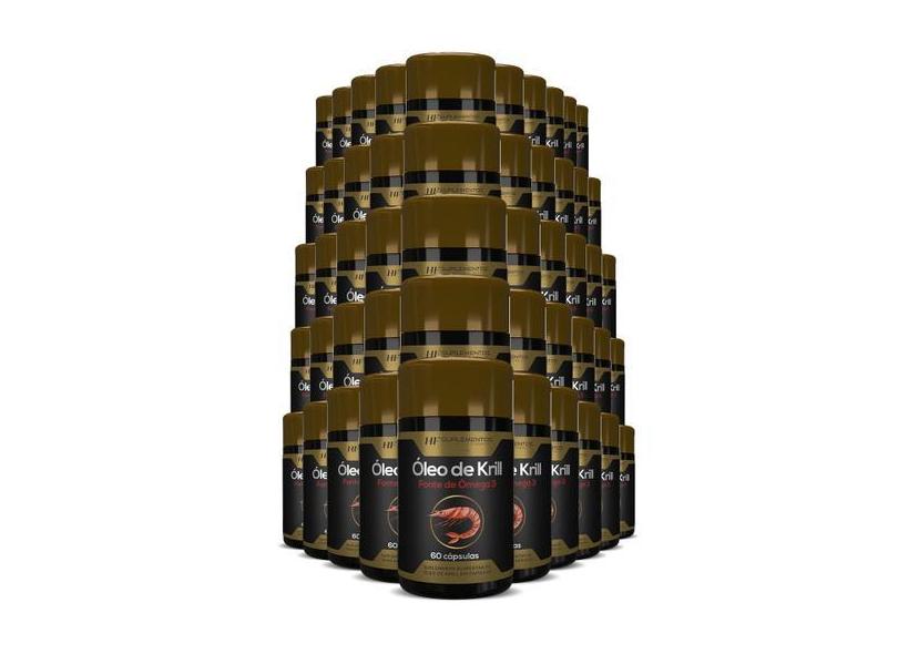 50x óleo de krill 60caps 750mg hf suplements - HF SUPLEMENTOS