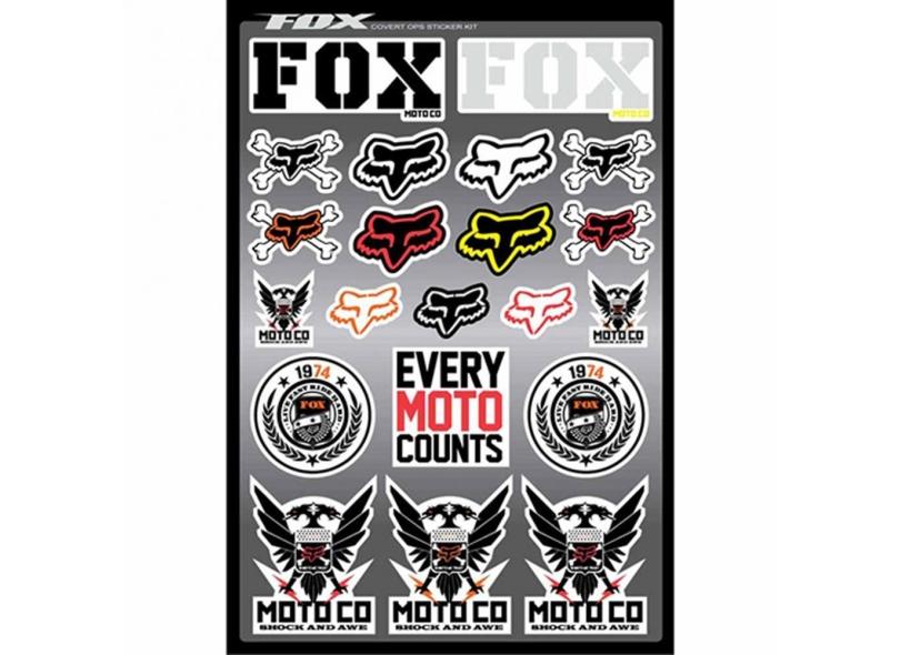 Cartela de Adesivos Fox Covert