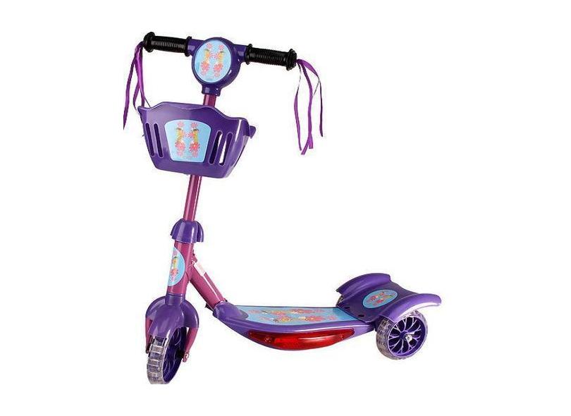 Patinete Scooter Meninas Criança Infantil 2 Á 5-Anos - Lilás - Art Bri