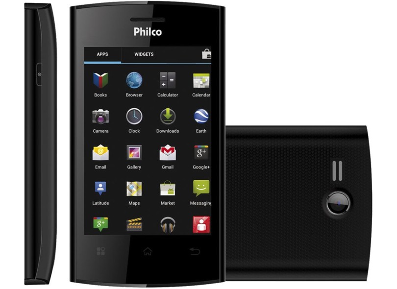 Smartphone Philco 350 Câmera 3,0 MP 2 Chips Android 4.0 (Ice Cream Sandwich) Wi-Fi 3G