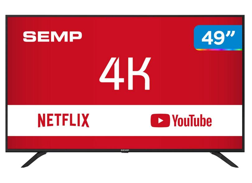 Smart TV TV LED 49 " Semp 4K Netflix 49SK6000 3 HDMI
