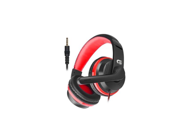 Headset Gamer Fortrek Spider Black P3 40mm - Preto/Vermelho