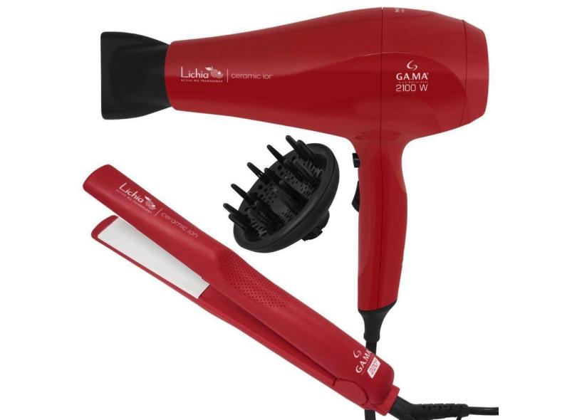Kit Prancha e Secador de Cabelo Lichia  220V