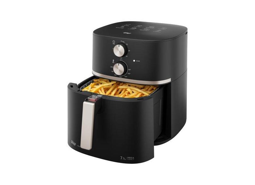 Air Fryer Fritadeira Elétrica Wap Mega Family 7,1 Litros Com Cesto E Grelha Removíveis Antiaderente 1700w 127v WAP AIR FRYER MEGA FAMILY 7.1L