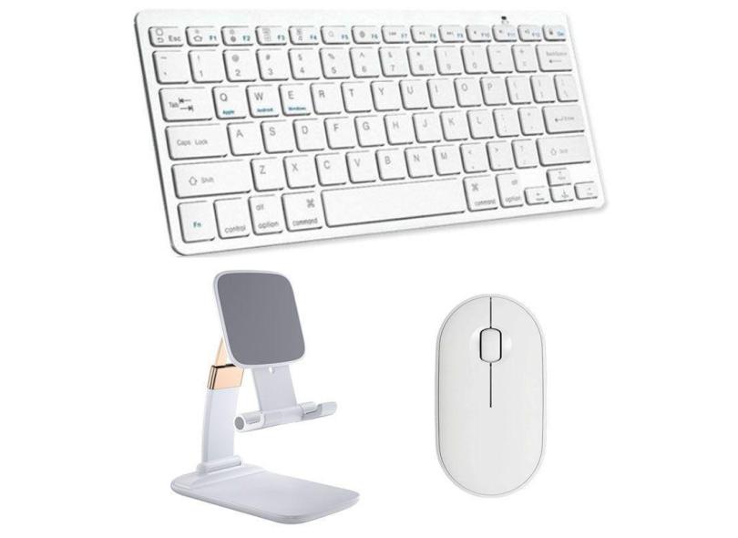 Teclado E Mouse Bluetooth, Suporte Galaxy Tab A S Pen 8.0