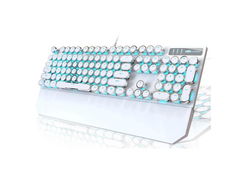 Teclado mecânico para jogos Camiysn Typewriter Style branco