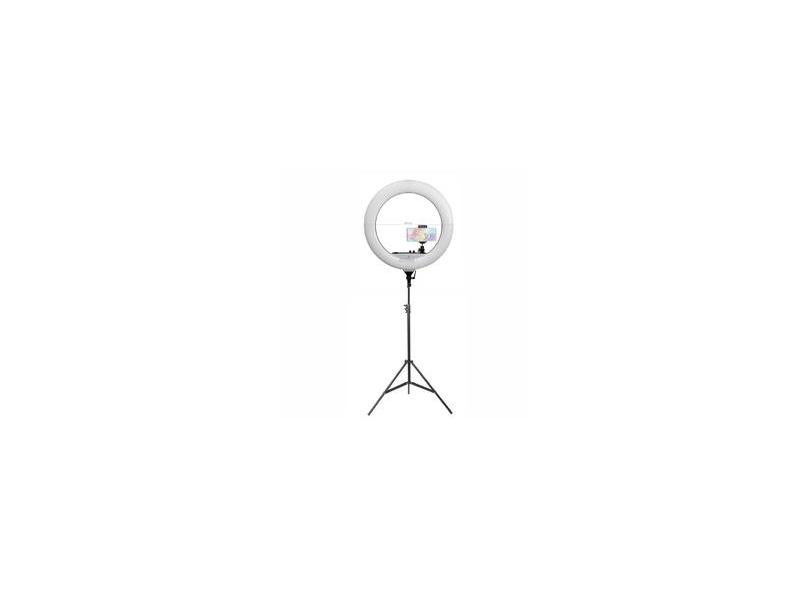 Iluminador Ringlight Grande 80w 23 Polegadas Bicolor + Tripé com o ...