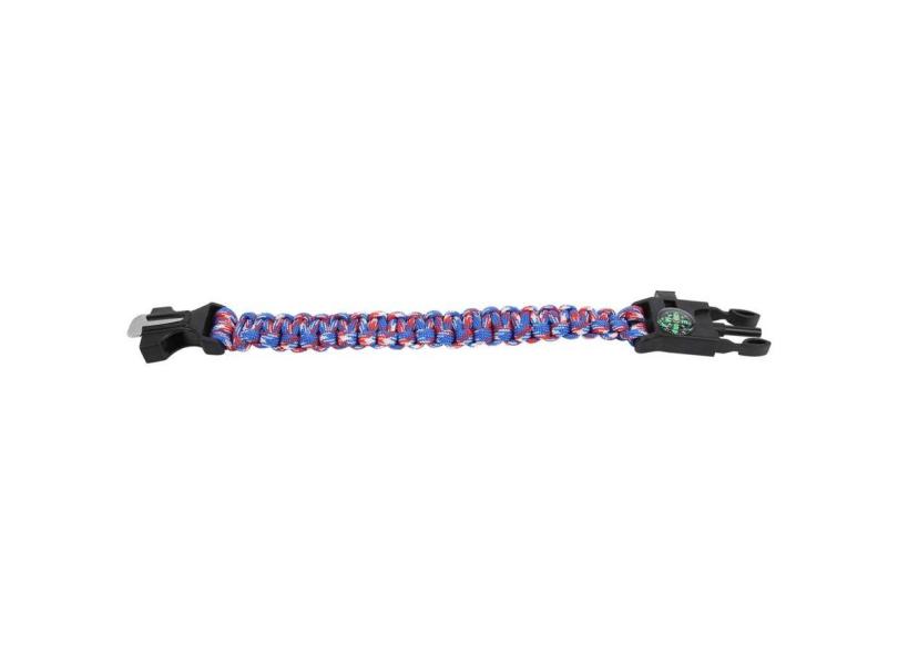 Bracciale Paracord Sopravvivenza Con Fischietto, Acciaio Fire Starter E Bussola - Bushcraft