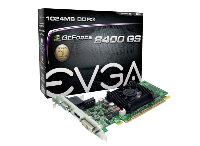 Placa de Video NVIDIA GeForce 8 Series 8400 1 GB DDR3 64 Bits EVGA 01G-P3-1302-LR