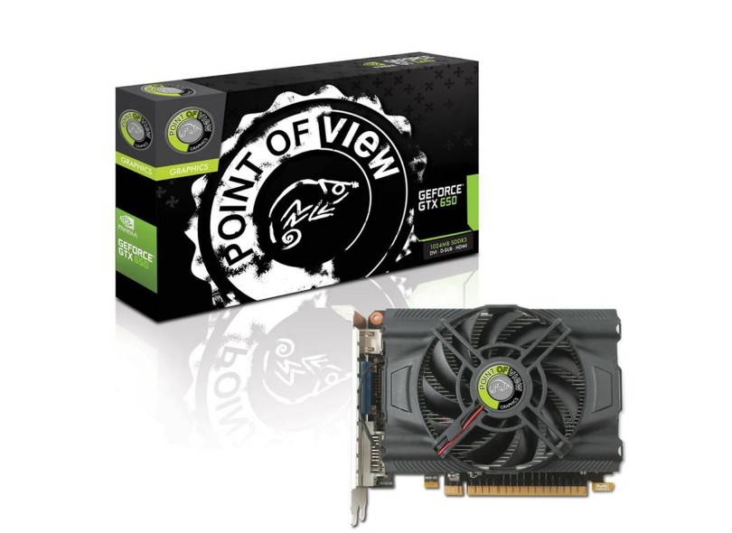 Placa de Video NVIDIA GeForce GTX 650 1 GB DDR5 128 Bits Point Of View VGA-650-A2-1024
