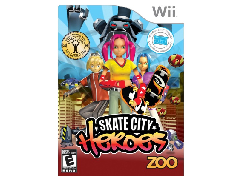 Jogo Skate City Heroes Zoo games Wii